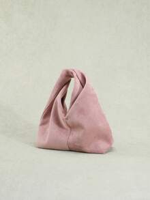 Elegant Women's HandBag With Soft Touch Material, Featuring Artistic Folded Design Fashion For Daily, Office And Weekend Looks - Pink - View 4