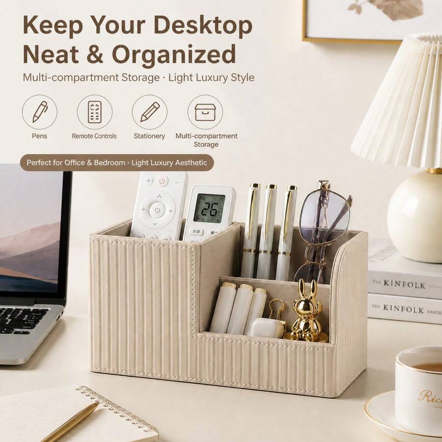 Multifunctional Marker Pen Storage Box - Suitable For Office & Study Supplies, Space-Saving Design, Fashionable Appearance - Living Room Storage Box, Phone & Media Accessories Organizer, Desktop Storage Box