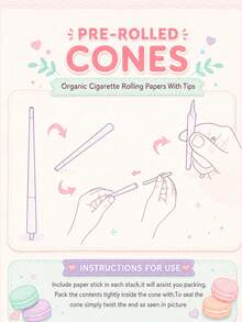 BROS Colorful Pre-Rolled Paper Cones With Tips, Slow Burning Easy Fill Rolling Paper Cones, Assorted Fun Designs, Portable Jar Pack, 1 Set - Multicolor - View 8