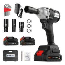 Llave De Impacto Inalambrico Taladro Recargable Kit Pistola Taladro Inalambrico Taladro De Impacto Motor Led Taladro Electrico Taladros De Velocidad Variable Taladro Destornillador Inalambrico - Negro - Ver 1