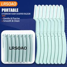8pcs/Set Exquisite Packaging Neutral Facial Razor With Storage Box, Eyebrow Trimmer And Facial Hair Remover, Facial Hair Removal, Neutral Facial Razor, Trimming Tool, With Precision Sleeve, Hair Remover, Eyebrow Trimmer, Convenient For Travel - Multicolor - View 9