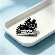 1Pc Cute 404 Error Animal Enamel Pin Funny Cartoon Black Cat Bunny Duck Brooches For Programmers Backpack Clothes Decor Daily Jewelry Gift - Multicolor - View 3
