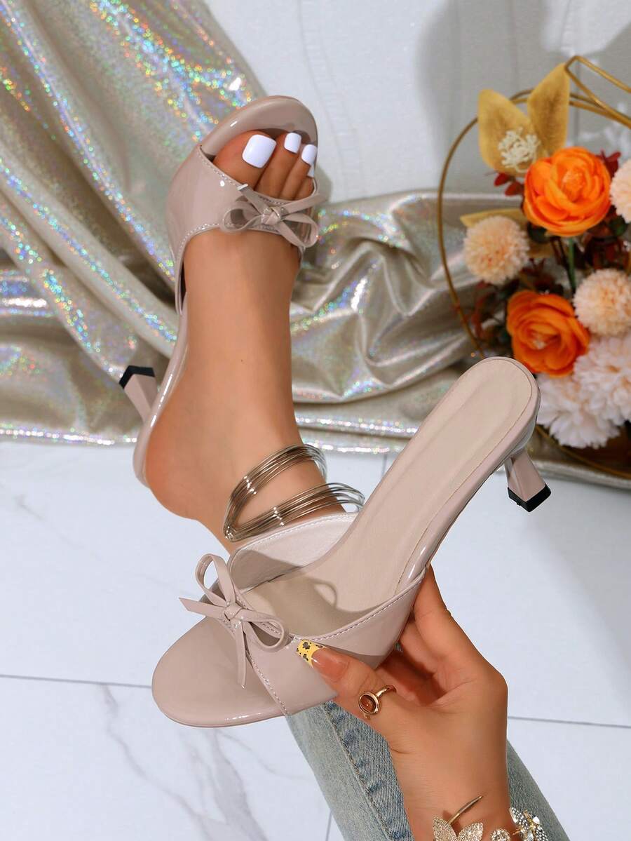 Women's Open Toe Sandals, Versatile Minimalist Style, Summer Party Wear