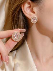 1 Pair Of Fashionable Personalities Exquisite And Elegant Earrings Suitable For Women's Daily Commuting ﻿ ﻿ ﻿ - Pink - View 9