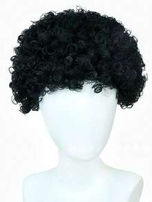 Colorful Clown Curly Wig, Synthetic Fluffy Afro Wig For Halloween Cosplay Party Costume Dress-Up Accessory For Adults - Multicolor - View 6
