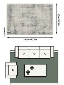 1pc Vintage American Luxury Distressed Bohemian Rectangular Soft Faux Cashmere Machine Washable Area Rug, Suitable For Living Room, Bedroom, Entrance, Bathroom, Hallway, Patio, Kitchen, Indoor/Outdoor, All-Season Large Size Floor Mat, Home Decor - Multicolor - View 15