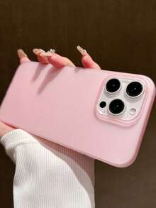 Compatible con iPhone 17/17 Pro/17 Pro Max/16/15/14/13/12/11 Series, 1 pieza Funda de teléfono TPU ultra fina con tacto mate de piel, cubierta protectora anti-caída de cobertura completa, funda de teléfono 17 Pro Max, funda de teléfono de moda anti-caída de cobertura completa - Rosa - Ver 2
