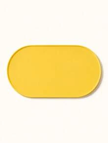 1pc Cat Feeding Mat, Non-Slip Waterproof Anti-Spill Design, Oval Pet Food Mat With Raised Edge And Feeding Port - Easy To Clean Durable Surface, Suitable For Dry And Wet Food, Scratch-Resistant Protective Mat, Also Suitable For Dog Bowls (Compatible With Cat/Dog Bowls), Multi-Pet Households, Dog Owners - Multicolor - View 12