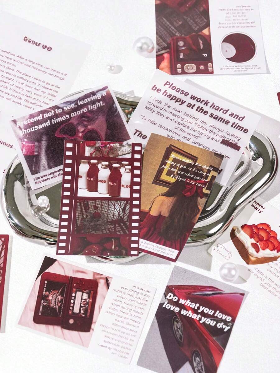 25pcs Emotion Cinema Series Sticker Pack, Korean Style Ins Premium Planner Decoration Small Stickers