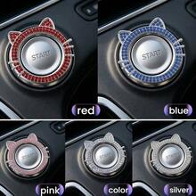 1pc Crown Shiny Car Engine Start/Stop Button Ring, Sparkling Crystal Crown Style Button Start Button Decorative Cover, Cute Car Interior Accessory, Suitable For Women - One-button Start Decorative Crown Style - View 10