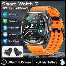 GUHUAVMI 2026 New TWS Wireless Earbuds & Smart Watch 2-In-1, 1.53" HD Display, HiFi Sound Quality, Built-In Earphones, Bluetooth Calling, NFC Access, Health & Fitness Tracker With Heart Rate & Sleep Monitoring, Music & Sports Watch Compatible With IOS And Android, Suitable For Galaxy Watch 7 Ultra - Multicolor - View 16