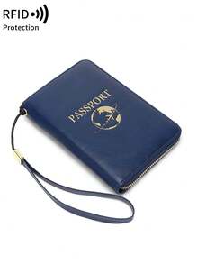 FOREVER MIYIN RFID Blocking Zipper Around Passport Holder With Wrist Strap, Multi Slot Passport Holder Document Organizer, Travel Essentials For Flight & Vacation - Multicolor - View 6