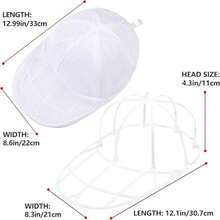 1/2pcs (White Cleaning Cloth + Holder) Hat Washing Bag, Anti-Deformation Hat Protector Bag, Washing Machine Hat Washing Tool, Baseball Cap/Baseball Cap Washing Rack, Suitable For Cleaning Various Hats - Multicolor - View 5