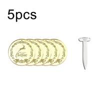 5件/10件/20件 金色壓克力聖誕快樂杯子蛋糕裝飾插牌，適用聖誕派對 DIY 甜點烘焙 2026 新年蛋糕裝飾 - 金色 - 查看 19