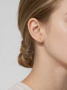 Minimalist 18K Gold Plated 925 Sterling Silver Women's Infinity Symbol Design Zirconia Stud Earrings, Suitable For Daily Wear - Infinity Symbol Earrings - View 5