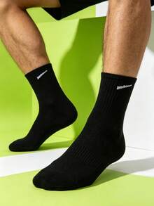 1/5/10/20 Pairs Men's Mid-Calf Socks, Striped Compression Anti-Slip Shock-Absorbing, Comfortable Sports Running Socks - Multicolor - View 3