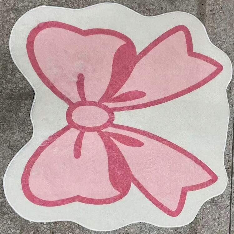 1pc Pink Bow Mat, Decorative Carpet, Bedroom Decor, Small Rug, Carpet, Home Decor, Living Room Rug, Living Room Small Rug, Bedroom Rug, Living Room Home Decor, Outdoor Rug, Washable Carpet, Graduation Gift - Cute Bow - View 8
