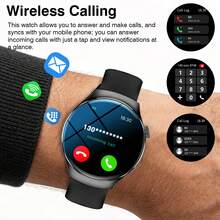 Reloj inteligente multifuncional con llamada inalámbrica, control de cámara, reproducción de música, fondo de pantalla personalizable, seguimiento de actividad física, diseñado para usuarios de teléfonos inteligentes Android/iOS, regalo ideal - Multicolor - Ver 4