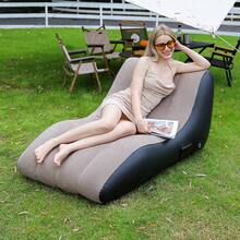 Inflatable Deck Chair, Inflatable Lounge Chair, Beach Inflatable Sofa Chair, Slouchy Sofa, Suitable For Indoor Living Room, Bedroom, Outdoor Travel, Camping, Picnic - Multicolor - View 8
