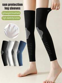 1/2/4 Pairs Unisex Ice Silk UV Protection Over-The-Knee Leg Warmers, Thin Leg Warmers For Spring/Summer/Autumn, Sports Cycling Leg Sleeves With Cooling Effect - Multicolor - View 6