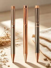 Personalized Customized Business Ballpoint Pen, Optional With Pen Box, Optional UV/Laser Engraved Text, Suitable For Business, Office Use And Graduation Gift, Multiple Colors Available, Practical Stationery Gift - Round - View 2