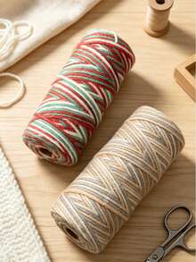 Hemp Cord Spool - Hemp String - Made With Love -Cord Thread For Jewelry Making, Macrame, Scrapbooking, DIY, & More - Variegated Rainbow - Color - View 6