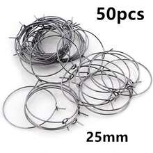 50pcs 20-40mm Beading Hoops Earrings Big Circle Ear Hoops Earrings Wires For DIY Jewelry Making Accessories Supplies - Circle Hoops - View 15