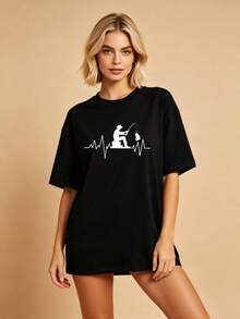 Women T-Shirts - 黑色 - 查看 1