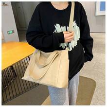 1pc Women's Nylon Shoulder Bag, Large Capacity Daily Tote Bag With Detachable Shoulder Strap, Zipper Closure And Multiple Pockets, Machine Washable (Multiple Colors Available) | Fashion Casual Bag, Best Gift For Mother, Girlfriend - View 4