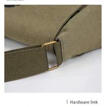 bolsa transversal feminino Bolsa Feminina Vintage Saco Feminino De Grande Capacidade De Lona Mensageiro - Quadrado Preto - Visão 10