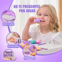 25pcs Girls Tea Party Set, Realistic Kitchen Toy With Desserts And Snacks, Plastic Teacups And Tableware Toy Set, With Portable Storage Box, Holiday Gift For 2+ Years Old Toddlers - Multicolor - View 5