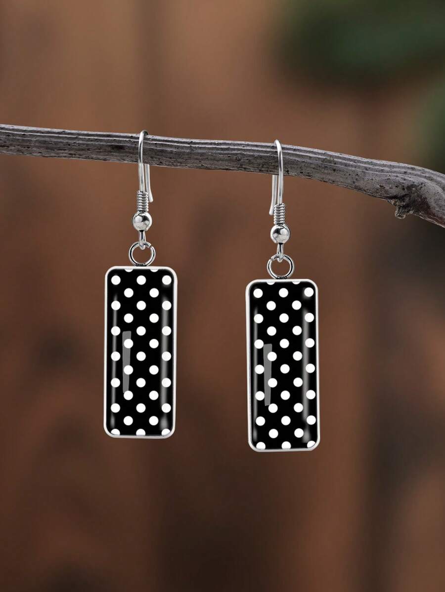 1 Pair Cartoon Minimalist Black & White Polka Dot Pattern With 316 ...