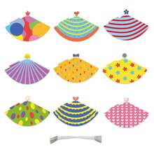 9pcs New Birthday Party Decorative Hat Color Birthday Theme Party Paper Hat Decorative Photo Props Party Small Gifts Birthday Gifts. - Party Hat - View 7