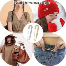 1Pc/2/3Pcs Fashionable Exquisite Clothing Buttons Pins, Made Of Synthetic Zirconia And Alloy, Can Adjust Waistline, Fix Clothing, Suitable As Daily Wear Accessories - Multicolor - View 7