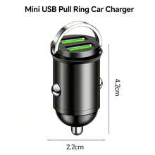 200W(Max) Mini USB Pull Ring Car Charger Fast Charging Dual USB Ports Phone Charger Compatible With Iphone Cigarette Socket Lighter Quick Charger 3.0 In Car,Car Accessories / Essential Charging Accessories For School / Mobile Phone Charging Accessories - one-size - View 9