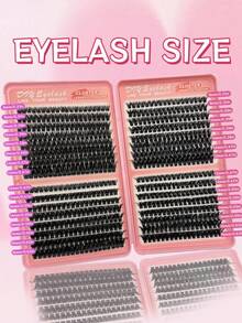 640 Clusters D Curl Single Cluster False Eyelashes, 40D+50D Curl, 8-16mm, DIY Eyelash Bundles, Natural Look, Ultra Thick Ultra Soft Ultra Lightweight, Reusable Single Segment False Eyelashes, Eyelash Extension Kit - D - View 13