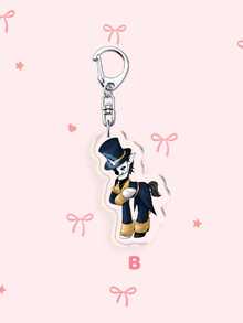 1pc/7pcs Acrylic Bizarre Circus Clown Keychain, Cute Anime Character Pendant, Anime The Freak Circus Keychain, Bag Accessory,Back To School Best Gifts - Multicolor - View 3