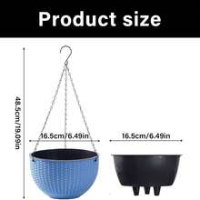 Outdoor Hanging Plant Basket, 8 Inch Plastic Indoor Hanging Planter With Drainage Holes And Chain, Suitable For Garden And Porch Plants - New Model - View 14