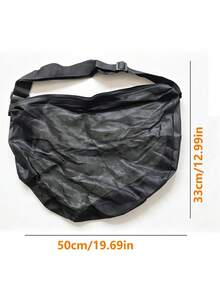 1pc Spring/Summer Breathable Mesh Pet Carrier Bag | Cat And Dog Universal Shoulder/Crossbody Bag | Lightweight Comfortable Pet Carrying Bag | Suitable For Small Dogs And Cats Travel - Black - View 3