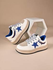 Fashionable Children's Sports Shoes Casual Retro Style Kids Skate Shoes - Blue - View 4