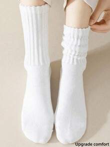 1/3/4/5/6/7/8/10 Pairs Women's Multi-Color Fashion Bubble Slouch Socks, Comfortable, Classic, European Style, Knee-High, Casual Tight Mid-Calf Socks, Unisex, Women's Socks, Gift For Boyfriend - Set a - View 6