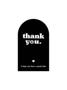 100pcs/Roll Pink Thank You Sticker Rectangular Sealing Sticker For Gift Packaging, Decorative Label, Gift Box And Baking Box, Glossy Paper,Gift Decoration Labels, Non Adhesive Stickers For Holidays, Parties, Gifts, Baking Packaging - Multicolor - View 7
