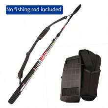 68 Inch Extended Fishing Rod Protective Bag - Fishing Rod Strap - Adjustable, Portable, Durable Fishing Rod Holder - Black - View 12