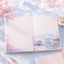 Aesthetic Anime Japanese Style Girl Exquisite Colorful Page Leather Notebook, Leather Cover With Colorful Inner Pages, Sweet Girl Student Memo Pad, Creative Anime Planner, Student Class Notebook - Japanese Girl Style Series - View 9