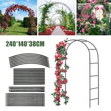 Wedding Rose Archway, Steel Garden Trellis Arch, Plant Support Rack For Roses, Grape Vines & Climbing Plants, Sturdy Metal Frame For Garden, Yard, Lawn & Wedding Decor - A - View 1