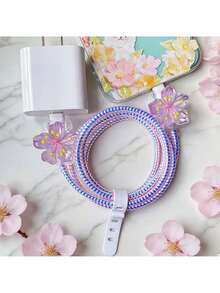 1 Set/4pcs Type-C Charging Cable Protector, Durable Plastic Material, Scratch-Resistant And Anti-Breakage, Compatible For IPhone 17 16 15 14/13/12/11 Pro Max Protector, Gift For Friends - A Set Of Blue - View 5