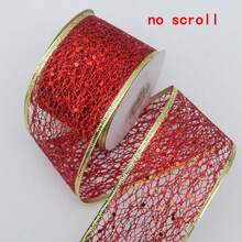 2"/6.3cm 寬亮片網格金屬邊緞帶捲，奢華金銀紅蜘蛛網布帶，適用於節日禮物包裝、花環裝飾、蝴蝶結製作與 DIY 手作項目 - 緞帶 - 查看 9