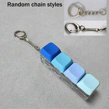 1pc Keyboard Keychain - Adult Press Stress Relief Toy, Stress Relieving Finger Keychain, Unique Office Gift - Multicolor - View 12