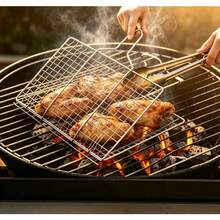 High-Quality Stainless Steel Grill With Thickened, Fine Mesh, Foldable And Detachable Handle, Available In Multiple Sizes, Durable And Suitable For Grilling All Types Of Food. - 150450 - View 4