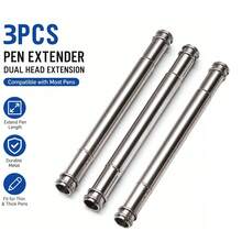 3pcs Metal Pencil Extender, Double-Ended Stainless Steel Extender, Pencil Extension Rod, Telescopic Sketching & Colored Pencil Extender - Sets - View 8